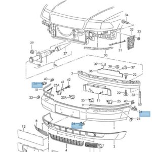 4D0807249C Chrome Clip Audi A8 D2 - 1 piece. - Image 2